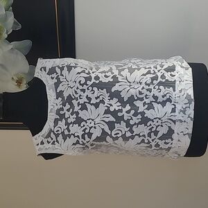 😍3/$25 Banana Republic Sheer Embroidered Sleeveless Top